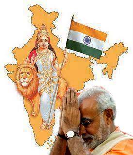 Figure One: Modi and Bharat Mata 2014